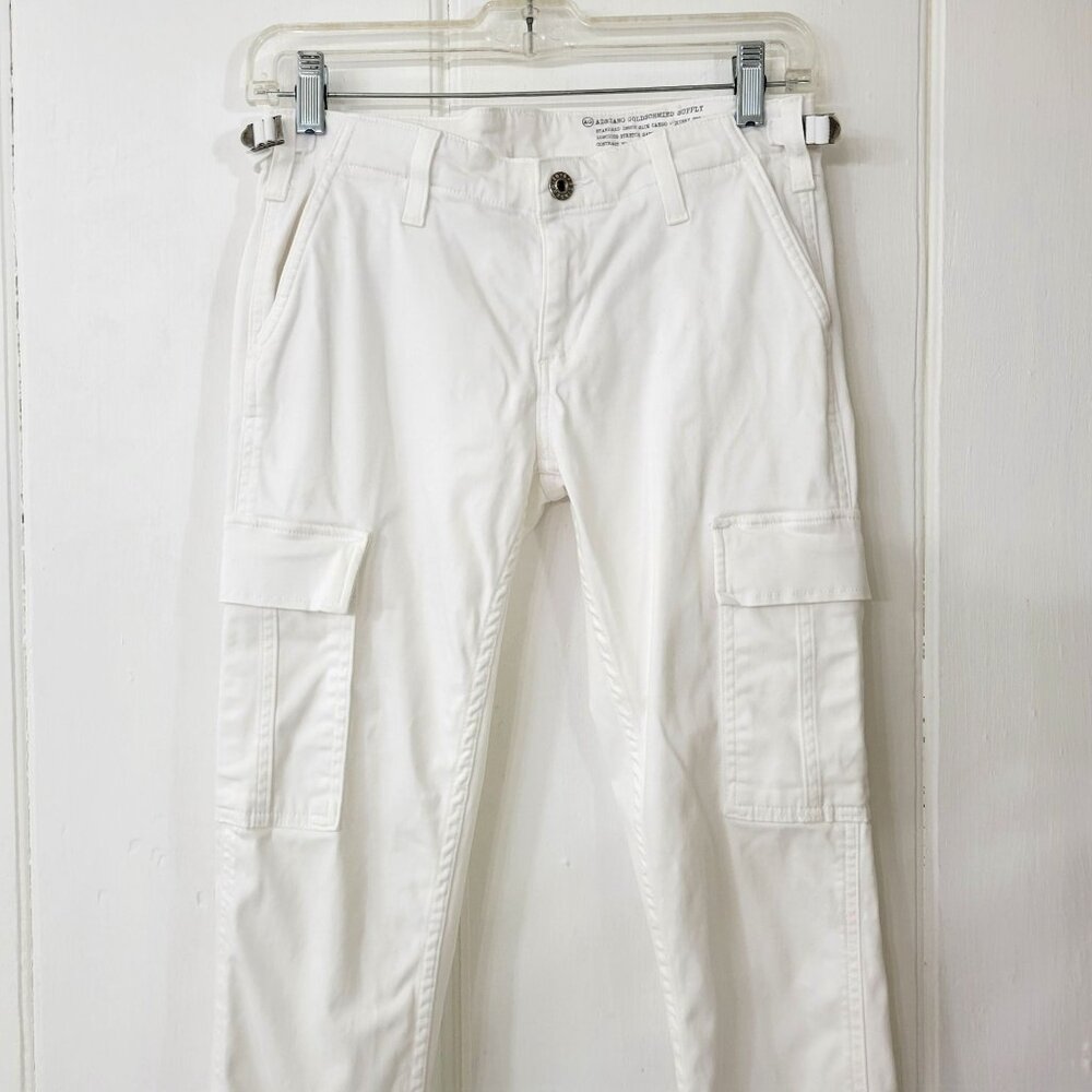 Adriano Goldschmied Supply White Skinny Cargo Pants Women's Size 26 - Picture 5 of 6
